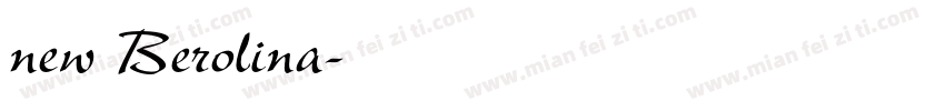 new Berolina字体转换
